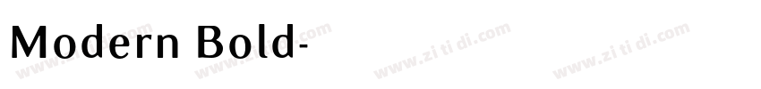 Modern Bold字体转换